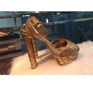 SOLD Authentic Prada Gold Clazature Donna Madras